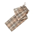 thumbnail image 1 of Seductiva Women's Wide Leg Pants Cotton Plaid Pajamas Pants Women Wide Leg Jogger Pants Pj Bottoms Elastic Waist Pants Going Out Trousers Beach Pants Loose Fit, 1 of 5