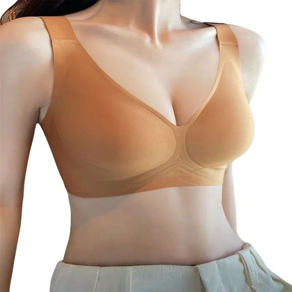 Seductiva Women's Wireless Bra Wireless Comfortable Soft Bras for Women Full Coverage Everyday No Show Bra with Support Full-Coverage T-Shirt Bra for Everyday Wear 1PC