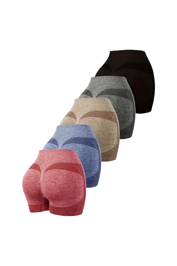 Seductiva Womens Yoga Sweatpants 5Pcs Women Scrunch Butt Lifting Leggings Booty High Waisted Workout Yoga Pants Shorts Sweatpants Summer