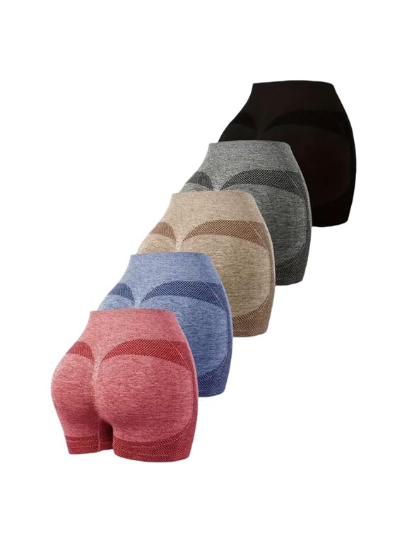 Seductiva Womens Yoga Sweatpants 5Pcs Women Scrunch Butt Lifting Leggings Booty High Waisted Workout Yoga Pants Shorts Sweatpants Summer