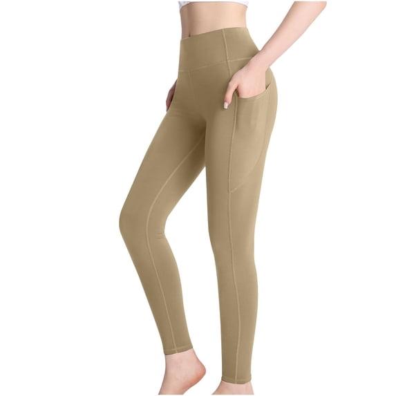 Seductiva Womens Yoga Sweatpants Lined Leggings Women Tummy Thermal Warm High Waisted Hiking Running Tights Yoga Pants with Pockets Workout Comfy