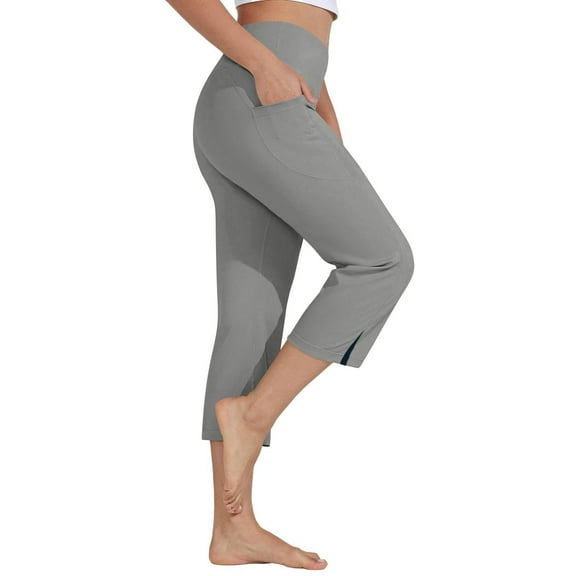 Seductiva Womens Yoga Sweatpants Women's Tight Casual Solid Color Seven Part Split Yoga Pants Sweatpants Summer