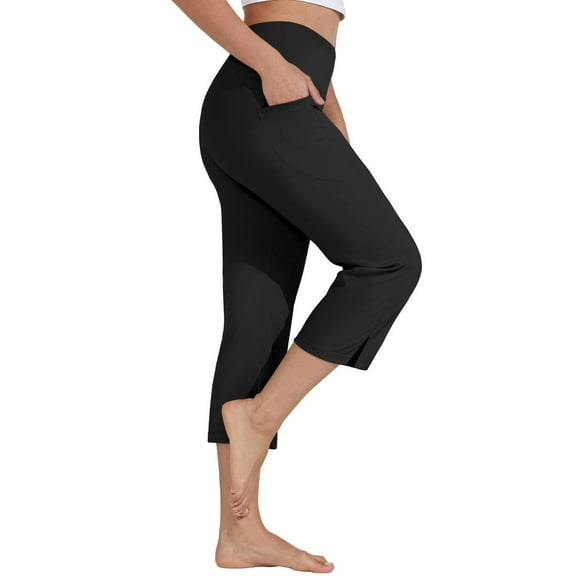 Seductiva Womens Yoga Sweatpants Women's Tight Casual Solid Color Seven Part Split Yoga Pants Sweatpants Summer