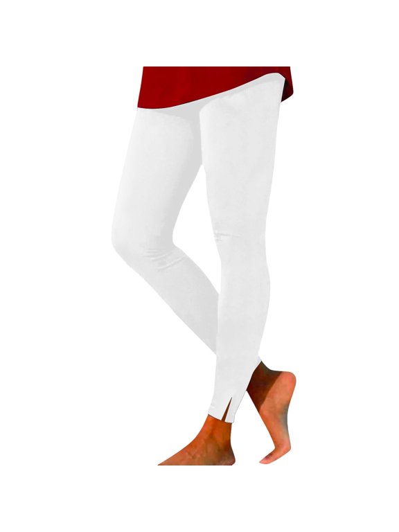 Seductiva Womens Yoga Sweatpants Women's Workout Elastic Waist Slit Hem Leggings Tummy Casual Soft Yoga Pants Lightweight Cozy Trousers Workout Comfy