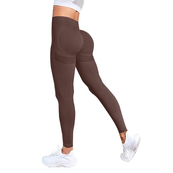 Seductiva Yoga Pants Women Women's High Waist Belly Long Yoga Solid Color Breathable Running Fitness Pants Workout Comfy