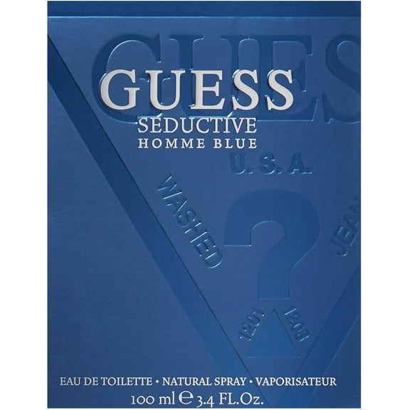 Seductive Homme By Guess Eau De Toilette Spray for Men, Blue 3.4 oz (Pack of 2)