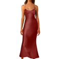thumbnail image 1 of Seductive Satin Strapless Backless Long Dress With Waist Cinching Tie, 1 of 6