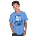 thumbnail image 1 of See Able Not Label Autism Awareness Crewneck T Shirts Boy Girl Teen Brisco Brands M, 1 of 6