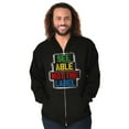 thumbnail image 1 of See Able Not Label Autism Awareness Unisex Fleece Graphic Zip Up Hoodie Brisco Brands 2X, 1 of 5