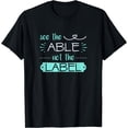 thumbnail image 1 of See Able Not Label Heart Support Special Ed Awareness Sped T-Shirt Black Medium, 1 of 4