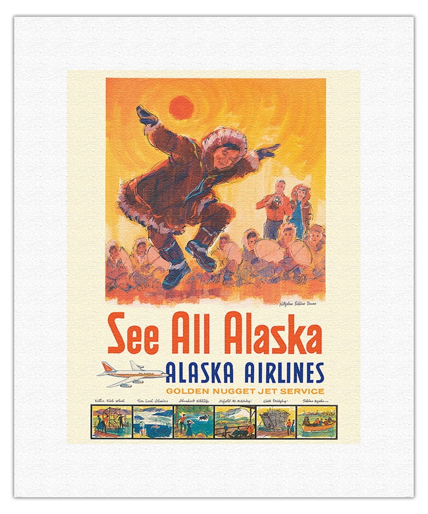 See All Alaska Alaska Airlines Kotzebue Eskimo Dance Vintage