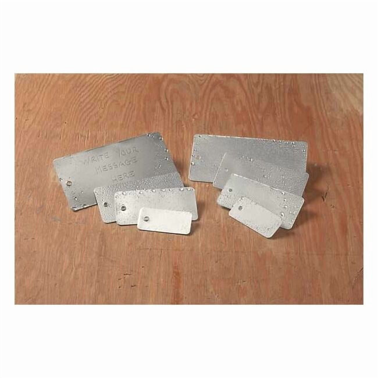 Blank Tag, Aluminum Laminated, 3 in H x 5 in W, Silver TUF-G44