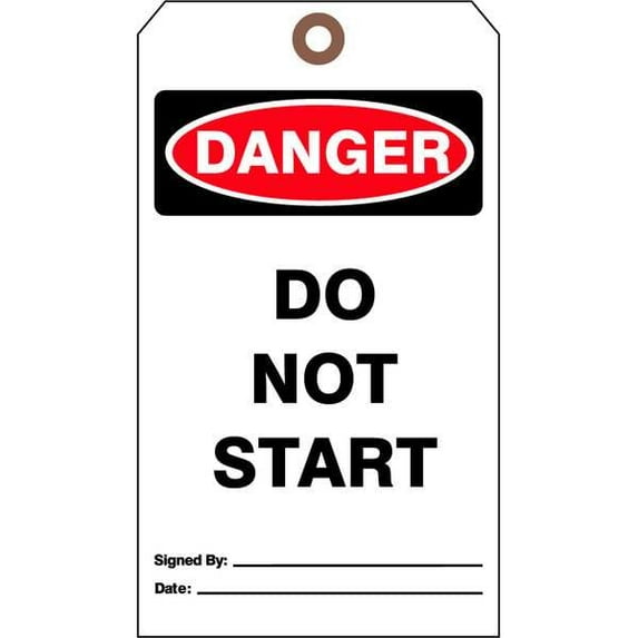 See All Industries Danger Tag,7 in H,4 in W,Cardstock,PK25 DTUF-G34