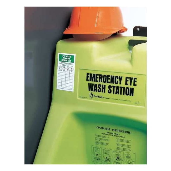 See All Industries Eye Wash Sta Inspection Label,Foil,PK25 IL-EYE