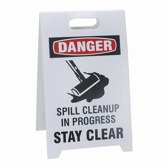 See All Industries Floor Safety Sign,White,Plastic,20 in H TP-DSTAYC