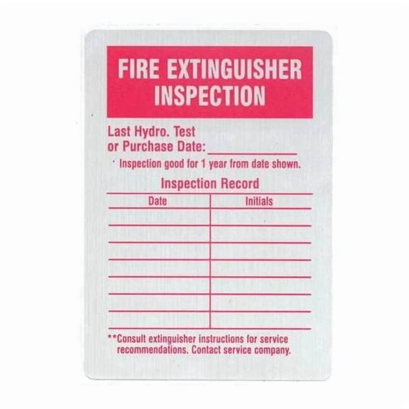 See All Industries InspectionLabel,Red/Silver,Aluminum,PK25 IL-FIRE