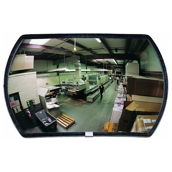 See All PLX1524 Round Rectangular Acrylic Indoor Convex Security Mirror, 24" Length x 15" Width (Pack of 1)