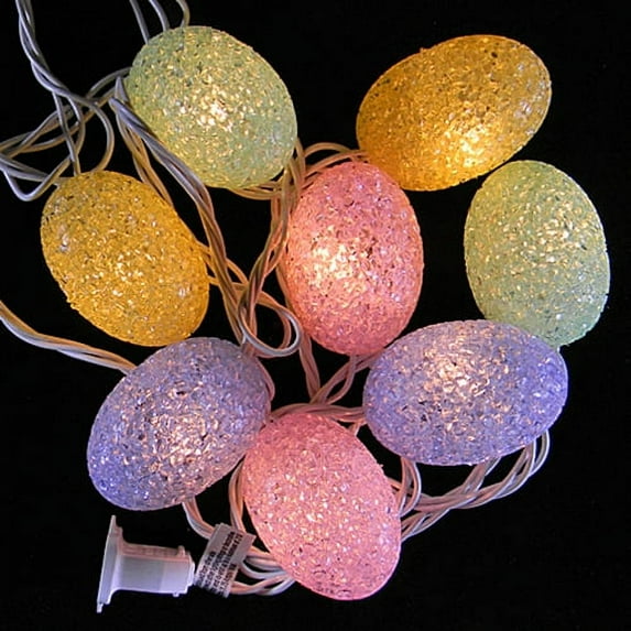 See All String Lights Easter Egg Sparkling String Light Set 10 Lighted Eggs Plug-in