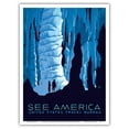 thumbnail image 1 of See America - Big Room Cave in Carlsbad Caverns National Park - United States Travel Bureau - Vintage Travel Poster by Alexander Dux c.1939 - Master Art Print (Unframed) 9in x 12in, 1 of 4