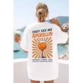 thumbnail image 1 of They See Me Aperollin Aperol Spritz Cocktail Graphic Tee Italian Drink Recipe Illustration Summer Holiday Aesthetic Comfort Colors Unisex Cotton T-Shirt, Sizes S-3XL, 1 of 3