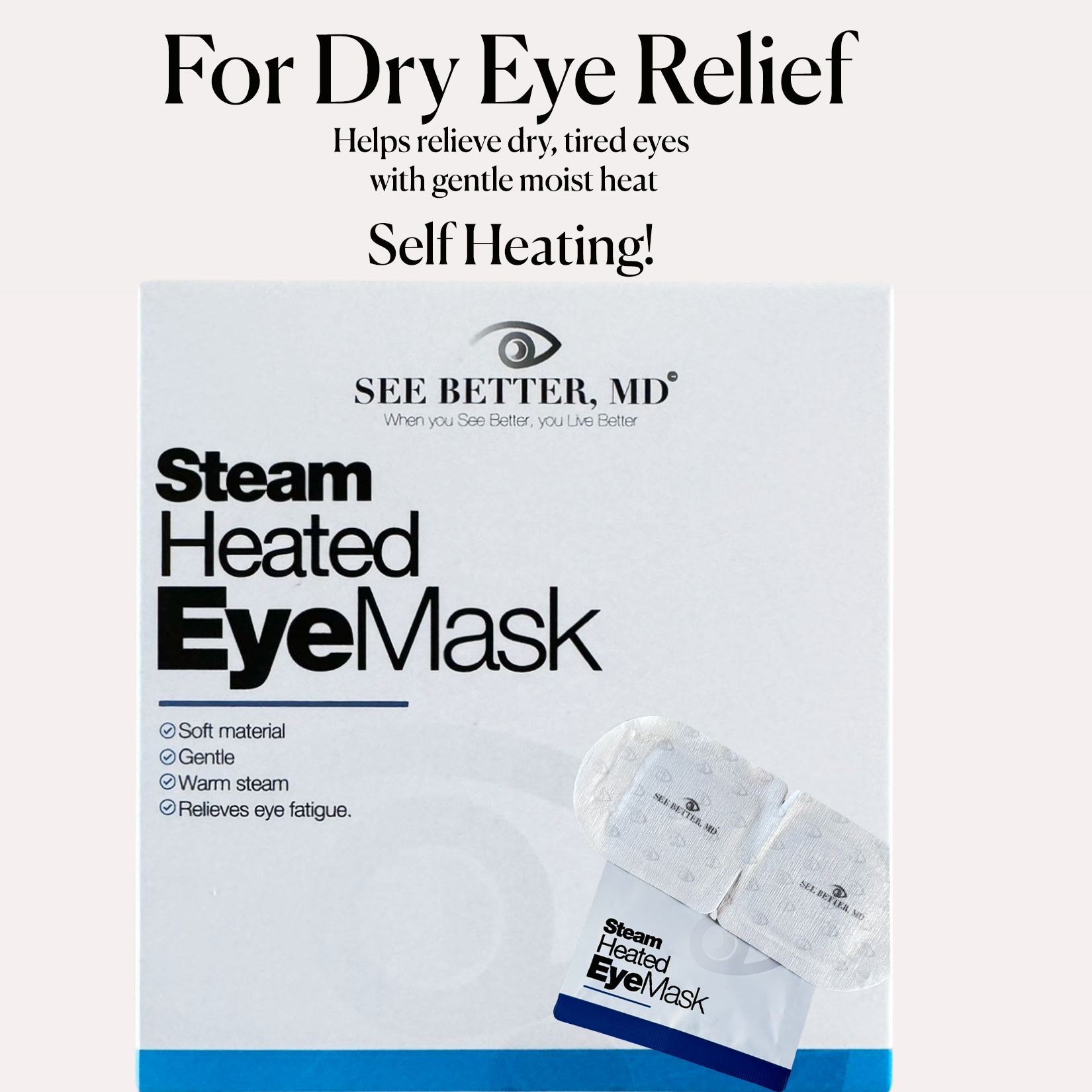 Beessbest 10 Packs Steam Eye Masks for Dry Eyes, Warm Eye Mask, Relief