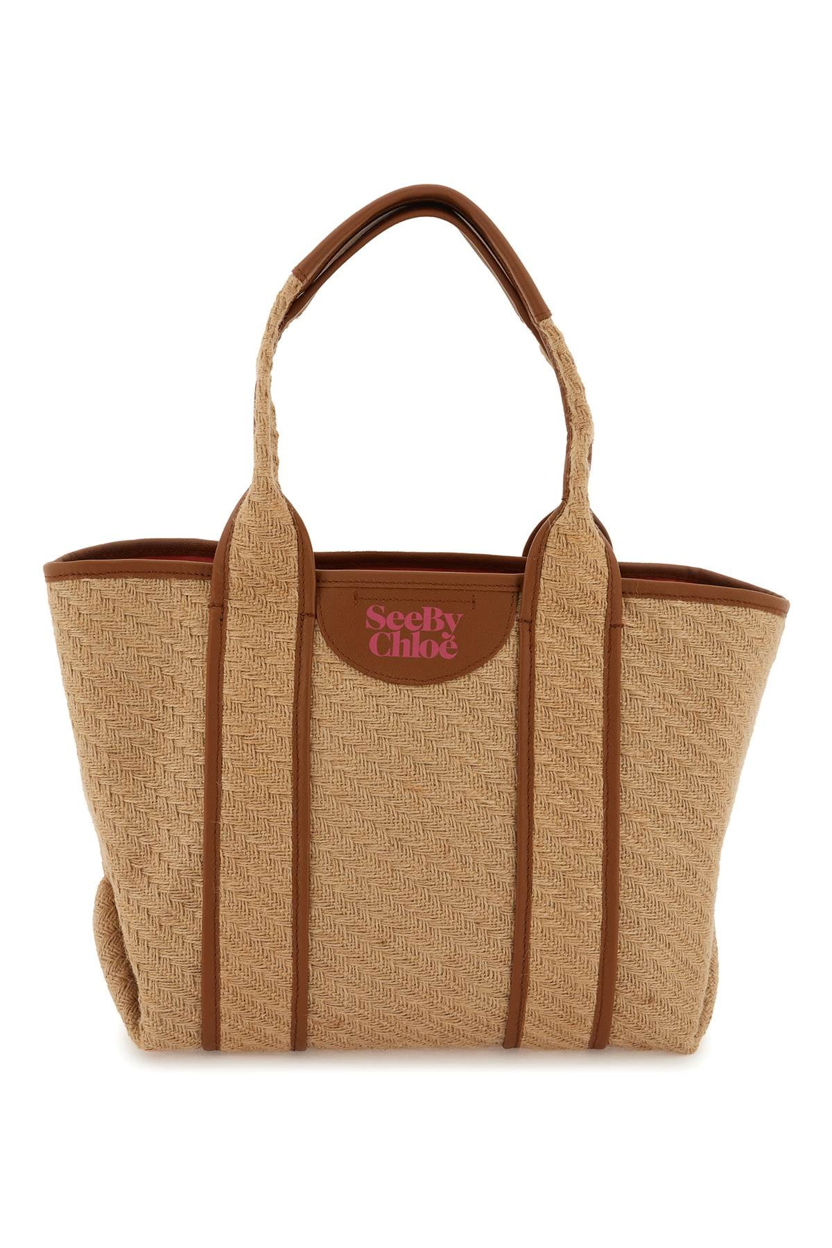 Chloe Laetizia Canvas Leather Tote Bag Women Kuwait Ubuy