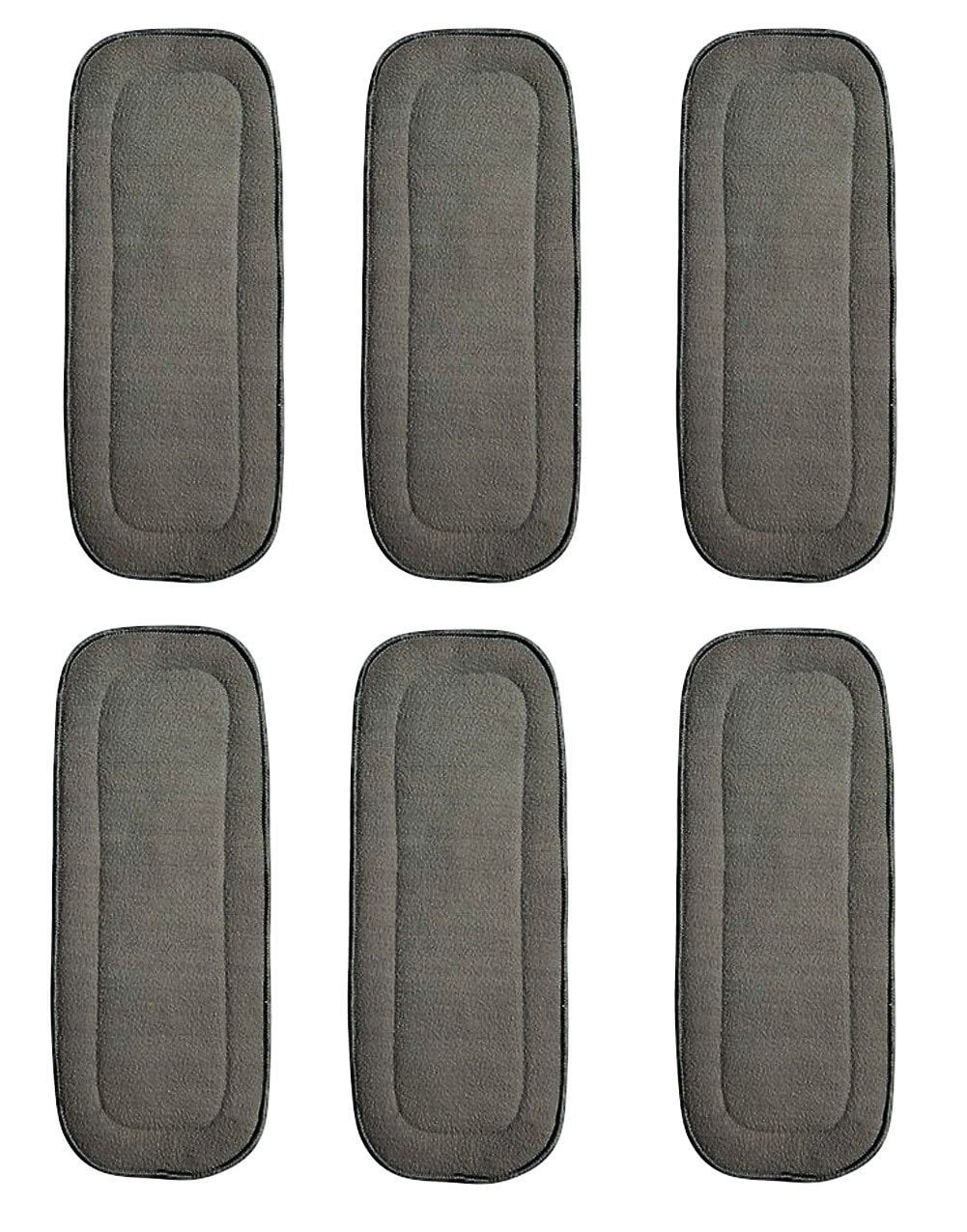 See Diapers 6Pack Baby Cloth Diapers Bamboo Charcoal Inserts 5 Layers