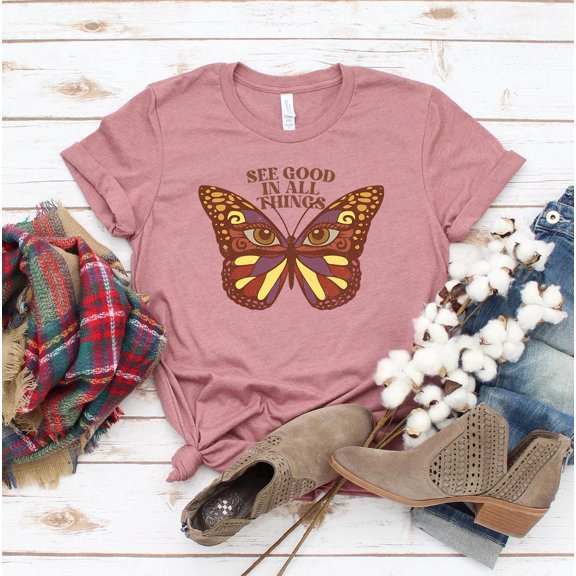 See Good In All Things T-Shirt, Inspirational Shirt, Positive , Summer Tee, Good Thing Top, Motivational Shirts, Women'S Tee, Jesus Tshirt All Size S-5XL