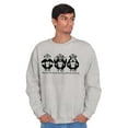 thumbnail image 1 of See Hear Speak No Evil Inspirational Unisex Plus Fleece Graphic Sweatshirt Brisco Brands 5X, 1 of 5