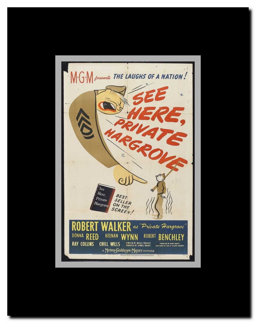 See Here Private Hargrove Framed Movie Poster