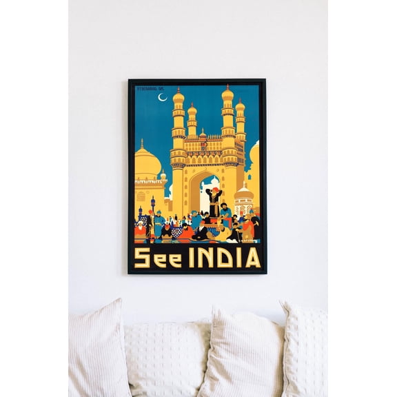 See India 1920S Travel Ad Poster , Poster Print Only