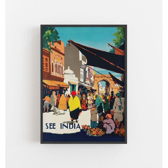 See India Travel Poster, Unframed Paper Poster 8x10in