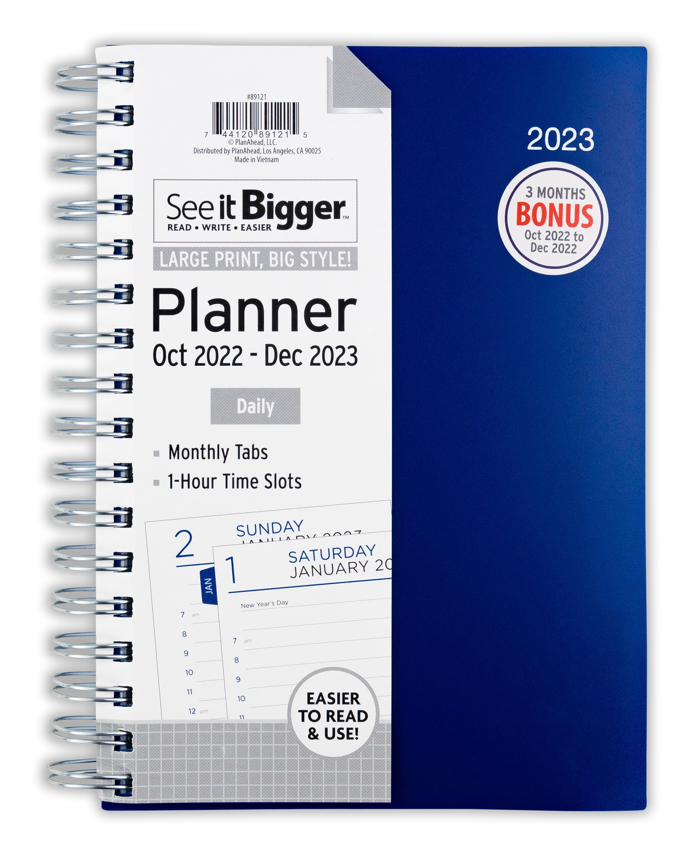 See it bigger daily planner october 2022 december 2023 6 75 x 8 75