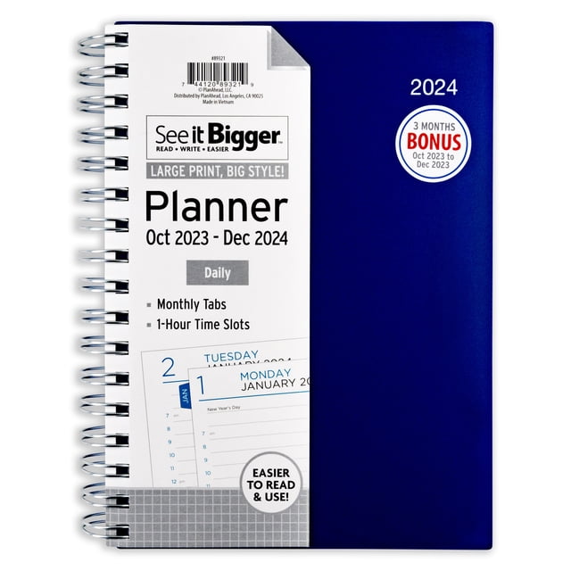 See it bigger daily planner october 2023 december 2024 6 75 x 8 75