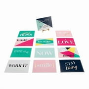 See Jane Work Desktop Easel with Motivational Cards, Multicolor