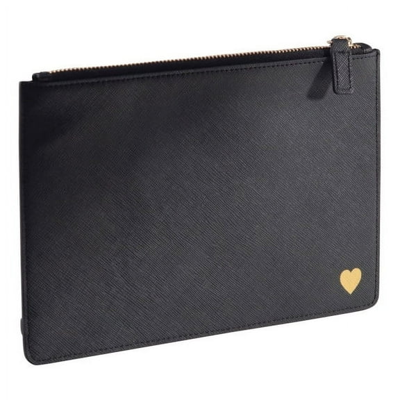 See Jane Work Faux Leather Pouch, Black