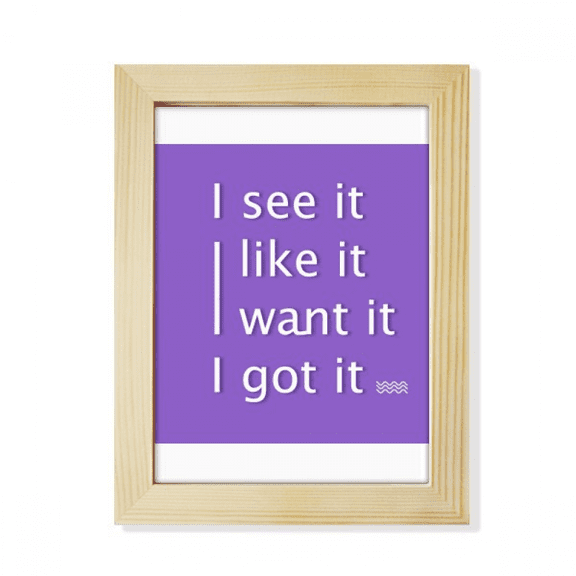 See Like Want Got Art Deco Fashion Desktop Adorn Photo Frame Display Art Painting Wooden