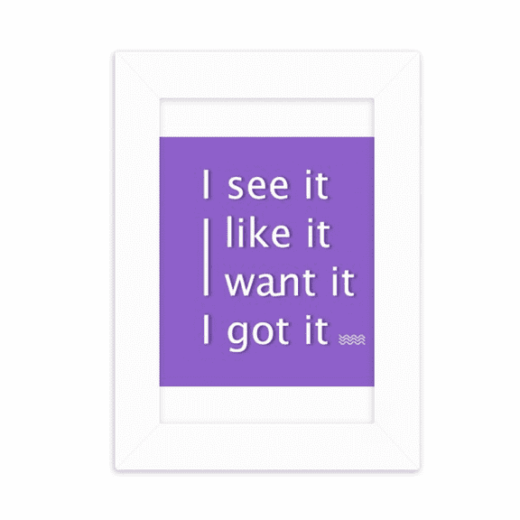 See Like Want Got Art Deco Fashion Desktop Photo Frame Picture Display Decoration Art Painting