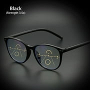 See Near & Far Multifocal Readers Computer Glasses Progressive Multifocus Blue Light Blocking Reading Glasses Glasses for Women & Men BLACK (STRENGTH 3.5X)