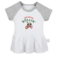 thumbnail image 1 of They See Me Rollin' Funny Dresses For Baby, Newborn Babies Skirts, Infant Princess Dress, 0-24M Kids Graphic Clothes (Gray Raglan Dresses, 12-18 Months), 1 of 4