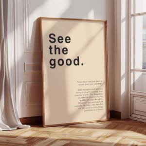 See The Good Typography Poster, 12x18 UNFRAMED