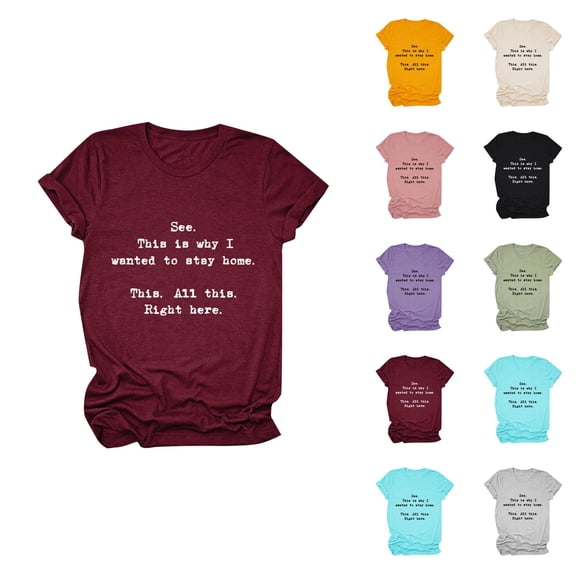 See This is Why I Wanted to Stay This All Right Here T Shirts for Women 2025 Womens T Shirts