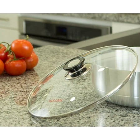 See Through Glass Lid for Frying Pan,Fry Pan,Skillet,Pan Lid w/ Handle 8.5"/22cm