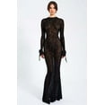 thumbnail image 1 of See Through Leopard Maxi Dress (S, Black), 1 of 5