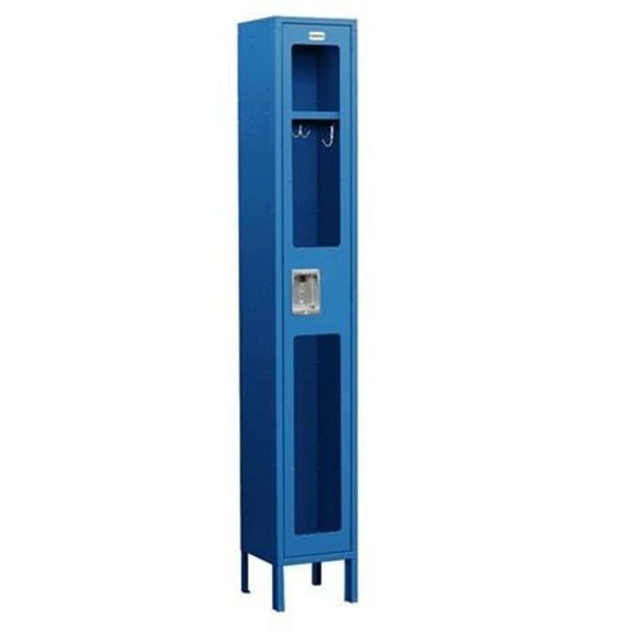 See-Through Metal Locker - Blue - 1 Tier - 1 Wide
