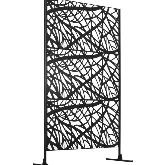 See-Through Patio Divider with Natural Branch Motif / Decorate and Separate Outdoor Areas