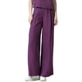 thumbnail image 1 of See U Soon womens  Linen-Blend Wide Leg Pant, m, Purple, 1 of 3