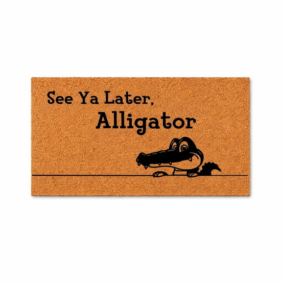 See Ya Later Alligator Doormat, Funny Alligator Door Mat Outdoor Entry Rug (36x60 inches) WoodByStu 5300
