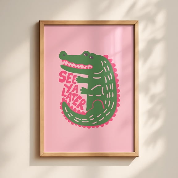 See Ya Later Alligator - Hallway Prints - Hallway Decor - Goodbye Prints Home Decor Office Wall Art