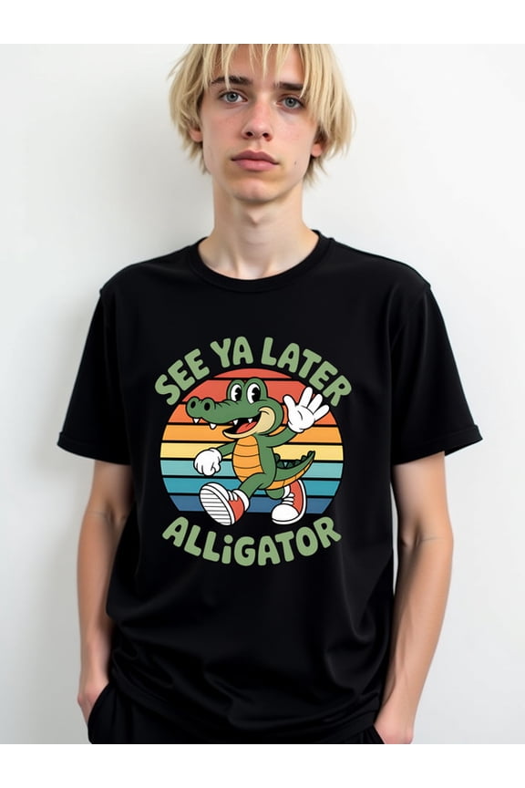 See Ya Later Alligator Tee men graphic t shirts black elegant summer For summer Casual Daily Wear Basic Unisex Shirt Graphic Tee tshirts